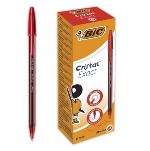BIC-DŁUGOPIS CRISTAL EXACT CZERWONY