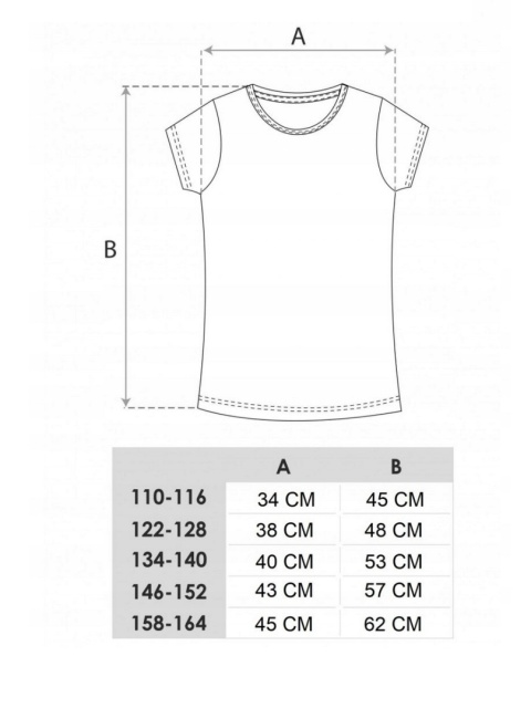 SC-PKK-0117 T-SHIRT BIAŁY 110-116 cm