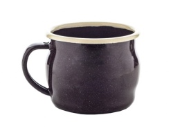 175684 BELIS KUBEK EMALIA BARYŁKA BRĄZ 8 cm
