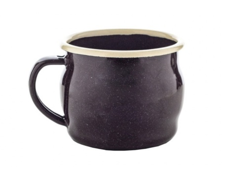 175684 BELIS KUBEK EMALIA BARYŁKA BRĄZ 8 cm