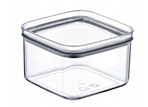 705375 POJEMNIK 0,5 L. KWADRAT CRYSTAL EP-145