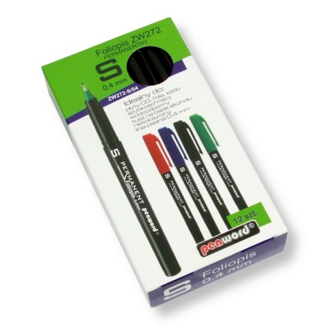Foliopis Permanentny Czarny 0.4 mm ZW272 S | PENWORD