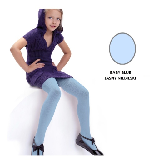 KN-RAJSTOPY AGATKA 128-134 BABY BLUE DR0002
