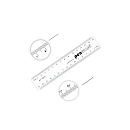 Linijka Szkolna Przezroczysta 15 cm 10015/1118 | PENWORD