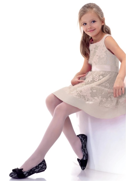 Rajstopy dziecięce Knittex Ala 20 DEN 122-128 Białe , knittex