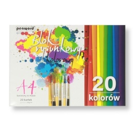 Blok Rysunkowy A4 Kolorowy 20 Kartek 80g BR-5 | Penword