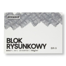 Blok Rysunkowy Biały A4 110 g/m2 BR-9 (20 Kartkowy) | PENWORD