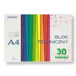 Blok Techniczny A4 Kolorowy 185-225g BT-12 | Penword