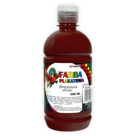 Farba Plakatowa 500 ml Brązowa FP-08 | Penword
