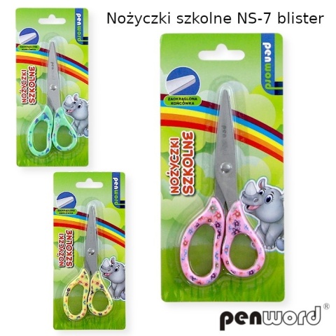 Nożyczki Szkolne NS-7 Blister | PENWORD