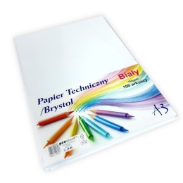 Papier Techniczny / Brystol A3 Biały 180g CB-A3-180 | Penword