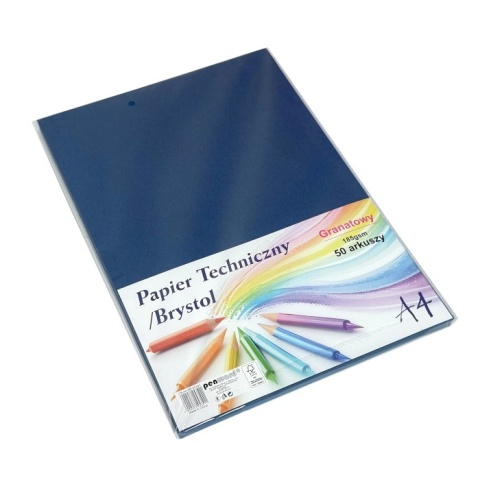 Papier Techniczny / Brystol A4 Granatowy 185g CB-185-UC401 | Penword