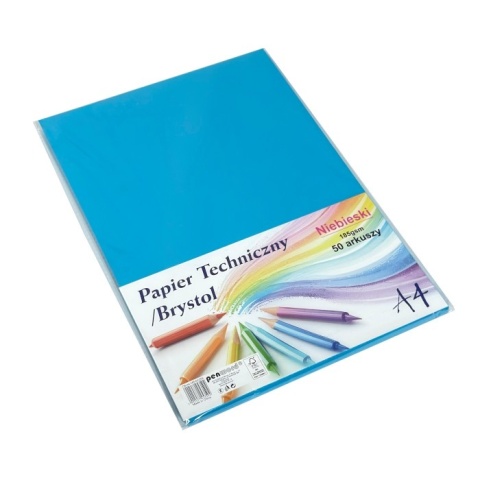 Papier Techniczny / Brystol A4 Niebieski 185g CB-185-DC205 | Penword