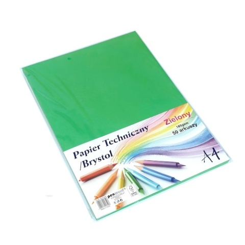 Papier Techniczny / Brystol A4 Zielony 185g CB-185-DC206 | Penword
