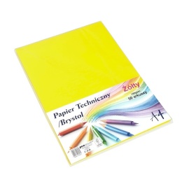 Papier Techniczny / Brystol A4 Żółty 185g CB-185-DC201 | Penword