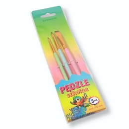 Pędzle Szkolne do Malowania Zestaw 3 Sztuki PE-05 | PENWORD