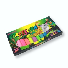 Plastelina 12 Kolorów Fluorescencyjna FLUO | PENWORD