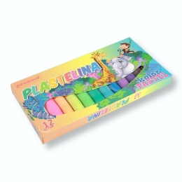 Plastelina 12 Kolorów Pastelowa PASTEL | PENWORD