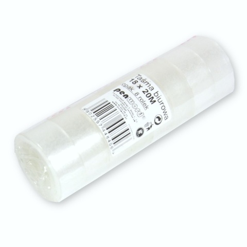 Taśma Biurowa Przezroczysta 20m x 18 mm Zestaw 8 szt. PSH k60 | PENWORD