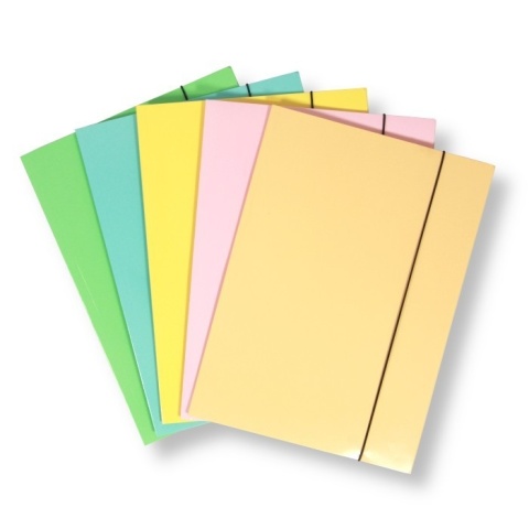 Teczka A4 Skrzydłowa z Gumką Laminowana Pastel Mix (Kolor Wysyłany Losowo) CF-8 | PENWORD