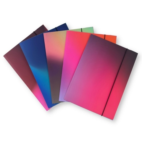 Teczka A4 Skrzydłowa z Gumką Soft Touch Ombre Mix (Kolor Wysyłany Losowo) CF-7 | PENWORD