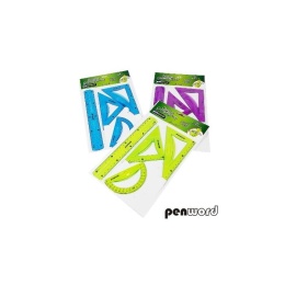 Zestaw Geometryczny Elastyczny 4 Elementy 20 cm 8815 FLEXI | PENWORD