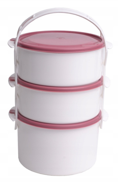 POJEMNIK MENAŻKA OBIADOWA 3 ELEMENTOWA 3,5 L. 2 x 1 L. + 1 x 1,5 L. POJEMNIK MENAŻKA OBIADOWA 3 ELEMENTOWA 3,5 L. 2 x 1 L. + 1 x 1,5 L.