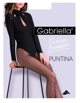 RAJSTOPY WZOROWANE PUNTINA KROPKI 20 den 5 NERO CODE 471 , GABRIELLA