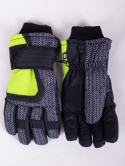 RĘKAWICZKI NARCIASKIE MĘSKIE 18 cm 5P SZARO ZIELONE NEON , YOCLUB RĘKAWICZKI NARCIASKIE MĘSKIE 18 cm 5P SZARO ZIELONE NEON , YOCLUB