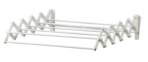 SUSZARKA HARMONIJKOWA DO UBRAŃ BIELIZNY ROZCIĄGANA 90 cm. BIAŁA , A.B.J. SUSZARKA HARMONIJKOWA DO UBRAŃ BIELIZNY ROZCIĄGANA 90 cm. BIAŁA , A.B.J.