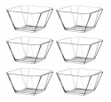 KOMPLET 6 SZKLANYCH SALATEREK MISEK 300 ml 10,5 cm KAREN KRN260F , LAV