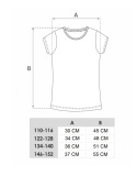 KOSZULKA DZIEWCZĘCA T-SHIRT BAWEŁNIANY BRUDNY RÓŻ 110-116 , YOCLUB