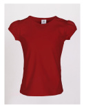 KOSZULKA DZIEWCZĘCA T-SHIRT BAWEŁNIANY CZERWONY 110-116 , YOCLUB