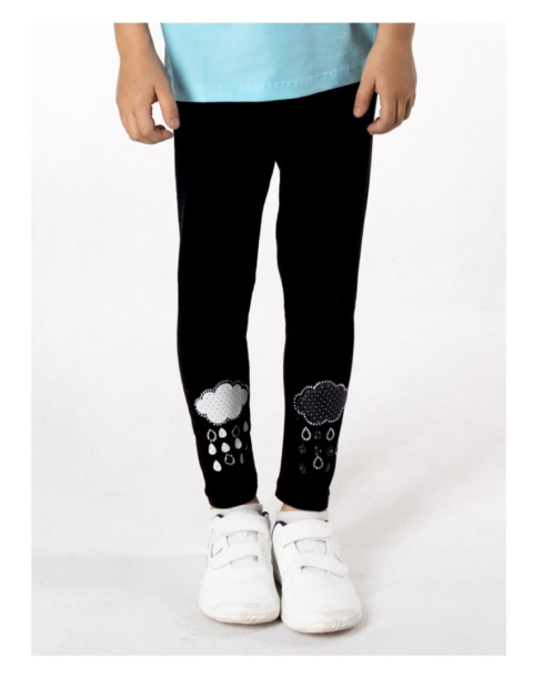 LEGGINSY DZIEWCZĘCE GETRY DŁUGIE 110-116 CZARNE CHMURKA , YOCLUB LEGGINSY DZIEWCZĘCE GETRY DŁUGIE 110-116 CZARNE CHMURKA , YOCLUB