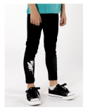 LEGGINSY DZIEWCZĘCE GETRY DŁUGIE 122-128 CZARNE WRÓŻKA , YOCLUB