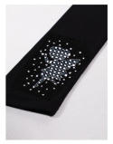LEGGINSY DZIEWCZĘCE GETRY DŁUGIE 122-128 CZARNE WRÓŻKA , YOCLUB