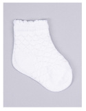 SKARPETY DZIEWCZĘCE ŻAKARDOWE BIAŁE SKARPETKI 27-30 EUR , YOCLUB