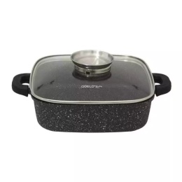 GARNEK GREBLON KWADRATOWY NISKI 24 cm 2,5 L SEREY OD1990 , ODELO