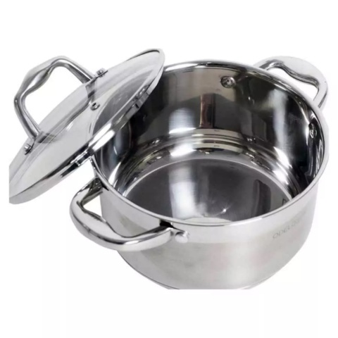 GARNEK STALOWY Z POKRYWĄ 24 x 14,5 cm 6,5 L VELIO , ODELO