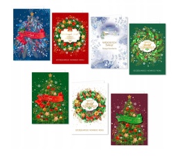 KARNET KARTKA B6 OKOLICZNOŚCIOWA Z KOPERTĄ ŚWIECKA BOŻE NARODZENIE ŚWIĘTA F81BN , DELTA GRAPHIX
