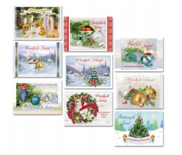 KARTKA POCZTÓWKA ŚWIĄTECZNA ŚWIECKA BOŻE NARODZENIE BROKAT PBR BN , DELTA GRAPHIX