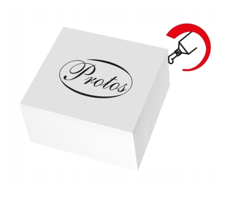 KOSTKA BIUROWA BIAŁA KLEJONA 84x84x35 mm , PROTOS