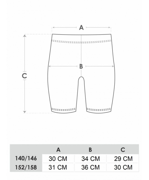 LEGGINSY LEGINSY KOLARKI DZIEWCZĘCE KRÓTKIE CZARNE 152-158 , YOCLUB