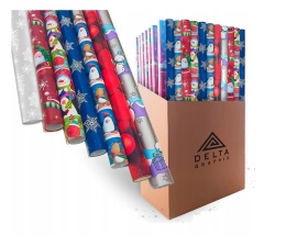 PAPIER OZDOBNY ŚWIĄTECZNY 70x200 cm BOŻE NARODZENIE MIKOŁAJ PAPBN , DELTA GRAPHIX
