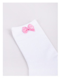 PODKOLANÓWKI DZIEWCZĘCE BAWEŁNIANE Z KOKARDKĄ 23-26 , YOCLUB