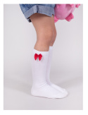 PODKOLANÓWKI DZIEWCZĘCE BAWEŁNIANE Z KOKARDKĄ 23-26 , YOCLUB