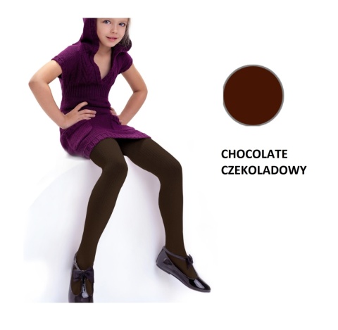 RAJSTOPY DZIECIĘCE AGATKA 104-110 CHOCOLATE CZEKOLADA DDR0002 , NOQ KNITTEX