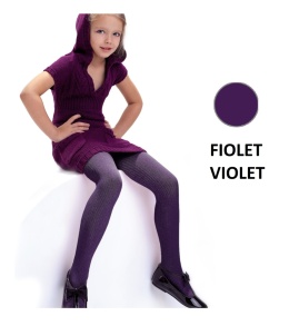 RAJSTOPY DZIECIĘCE AGATKA 116-122 FIOLET VIOLET DDR0002 , NOQ KNITTEX