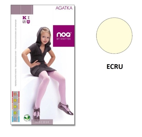 RAJSTOPY DZIECIĘCE AGATKA 122-128 ECRU DDR0002 , NOQ KNITTEX