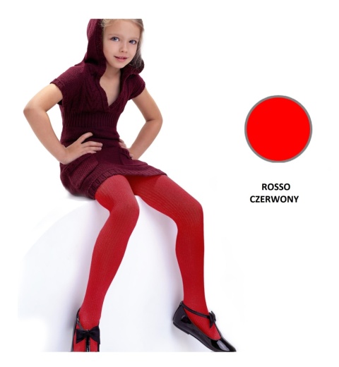 RAJSTOPY DZIECIĘCE AGATKA 122-128 ROSSO DDR0002 , NOQ KNITTEX